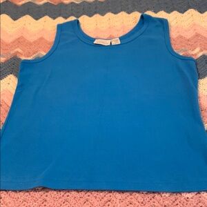 Basic Editions Blue Tank Top Vibrant Casual Wear